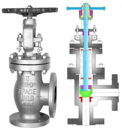 شیر کروی زاویه ای (Angle Type Globe Valve)